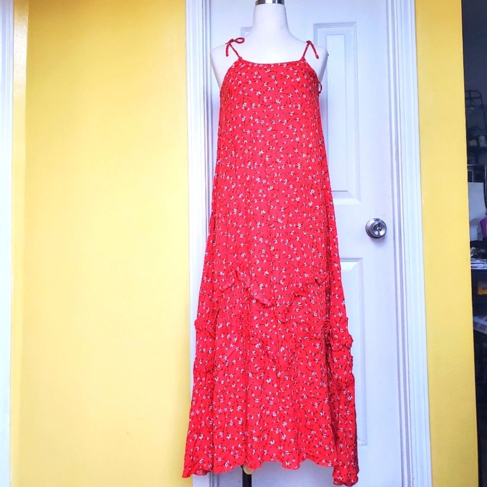 Cotton Candy Maxi Orange Dress Sz Small